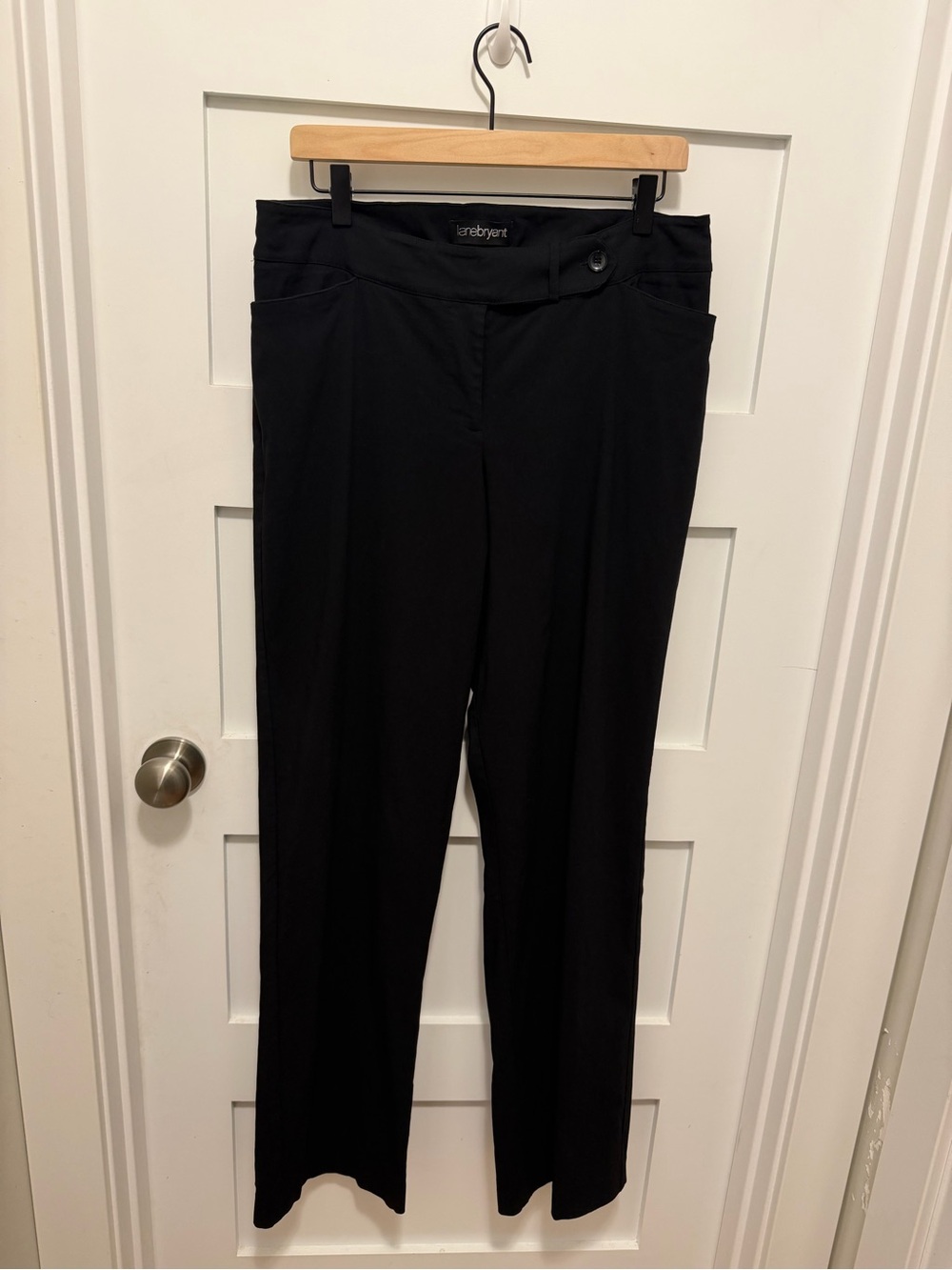 Lane Bryant Tall Black Pull-On Straight-Leg Pants